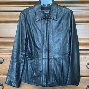 Wilsons Leather Pelle Studio Classic Black Jacket Medium